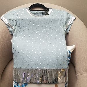 Marc Jacobs Wool Sequin Top